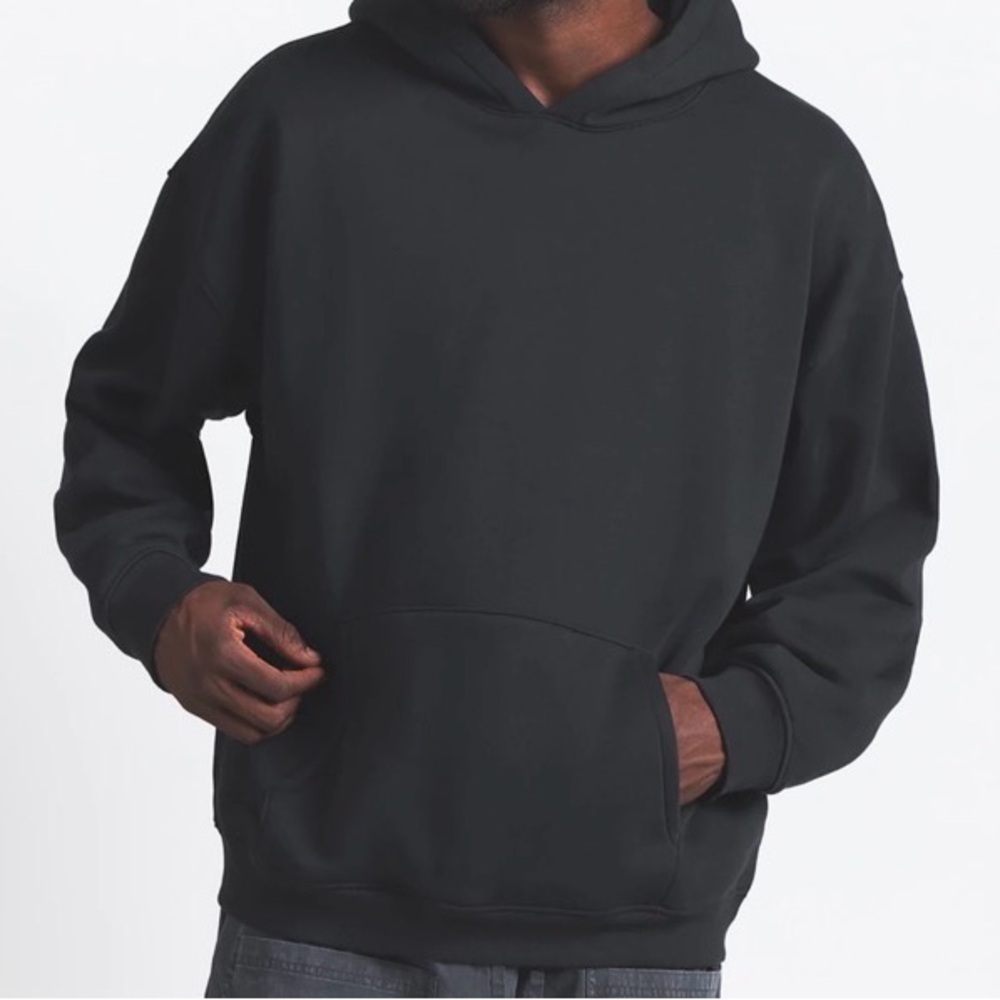 SKIMS Men's Fleece Lounge Hoodie Black Washed Onyx NWT size XL